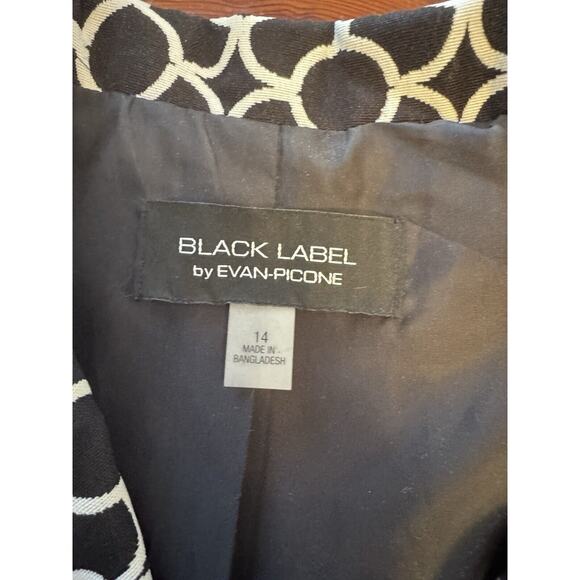EVAN PICONE BLACK LABEL WOMEN'S BLACK & WHITE BLAZER SIZE 14 - Picture 4 of 15
